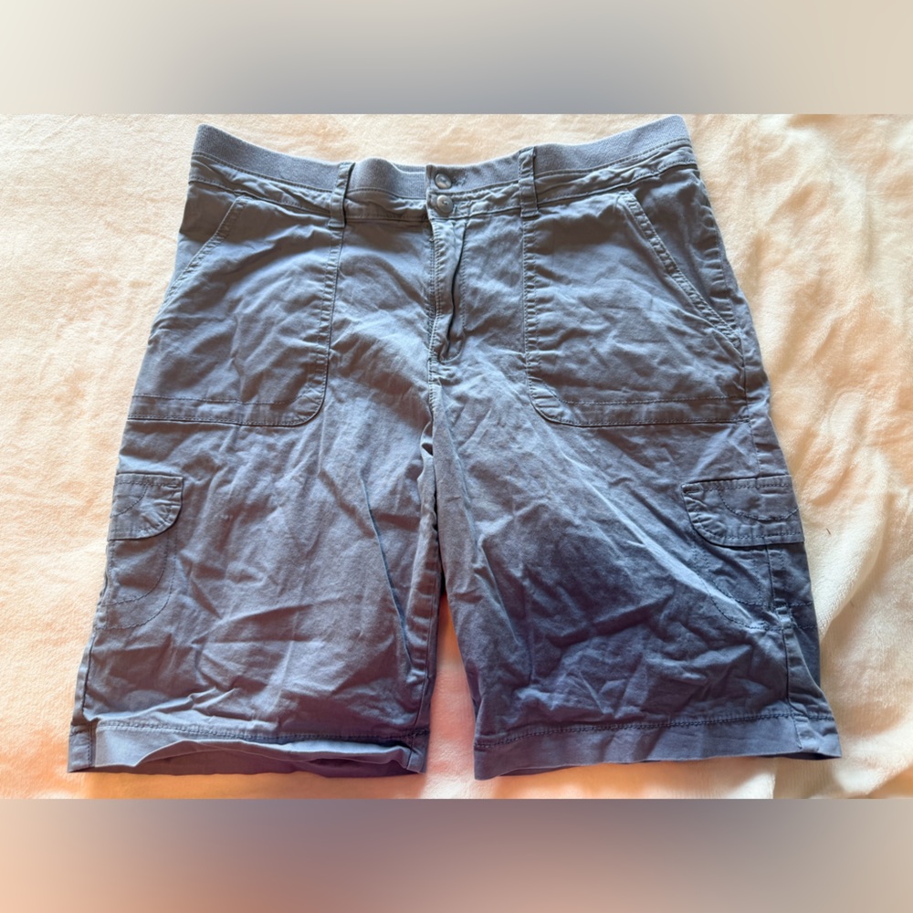 Lee Women's Slate Blue Cargo Bermuda Shorts